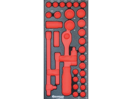 Module mousse DRAKKAR vide - finition métal pour douilles 1/2
