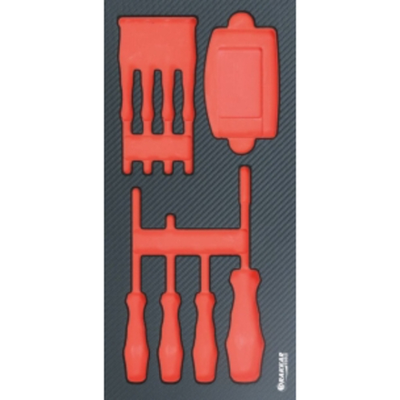 MODULE MOUSSE FINITION CARBONE VIDE TOURNEVIS ELECTRICIEN / PORTE EMBOUT - DRAKKAR TOOLS - 84209