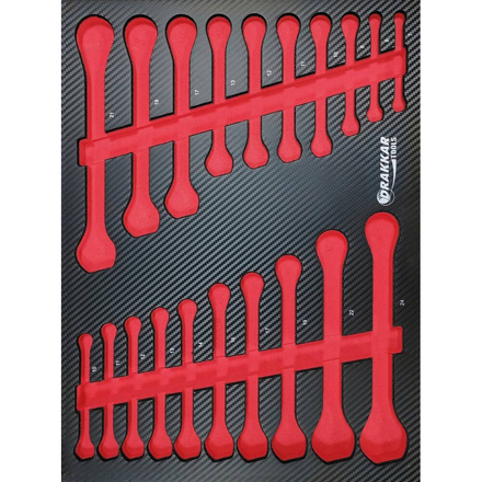 MODULE MOUSSE FINITION CARBONE VIDE CLES MIXTES - DRAKKAR TOOLS - 84233