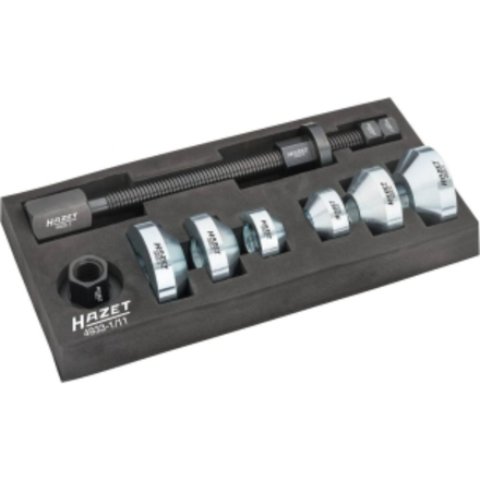 JEU D'EXTRACTEURS DE ROULEMENTS DE ROUES DOUBLES CÔNES · 11 PIÈCES - HAZET - HZ223022