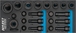 MODULE MOUSSE 172X392MM DOUILLES A CHOCS - 24PC - HAZET - HZ233441