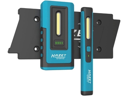 Lampe de poche HAZET LED 300 lumens rechargeable + lampe stylo LED 120 lumens rechargeable + disque de chargement sans fil- HZ235261