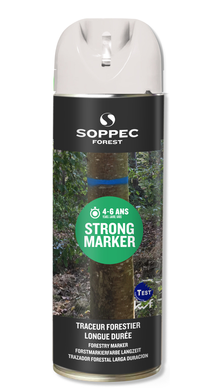 Bombe de peinture - Traceur strong marker SOPPEC 500 ml - longue durée blanc 4-6 ans - 131700o