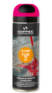 Bombe de peinture traceur de chantier SOPPEC fluo tp cerise 9-12 mois 500 ml 141525