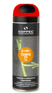 Bombe de peinture - Traceur de chantier SOPPEC rouge fluo temporaire 2-8 semaines - 141613