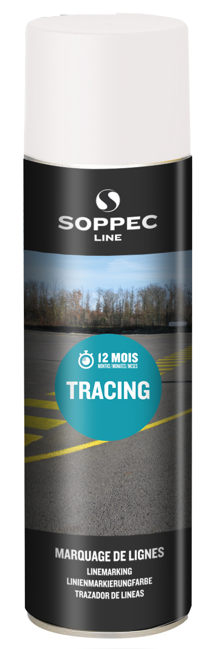 Bombe de peinture - Traceur de ligne SOPPEC pour le marquage blanc tracing 500 ml -151600