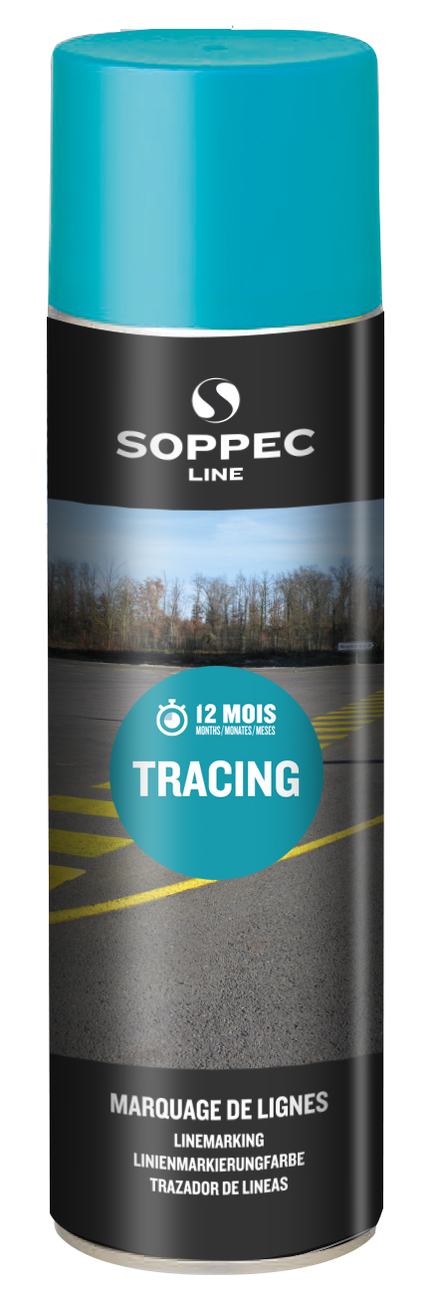 Bombe de peinture - Traceur de ligne SOPPEC pour le marquage bleu tracing 500 ml - 151601