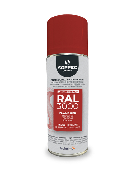 SOPPEC ACRYL PREMIUM RAL3000 BRILLANT 400ML (rouge feu) - SOPPEC - 424110