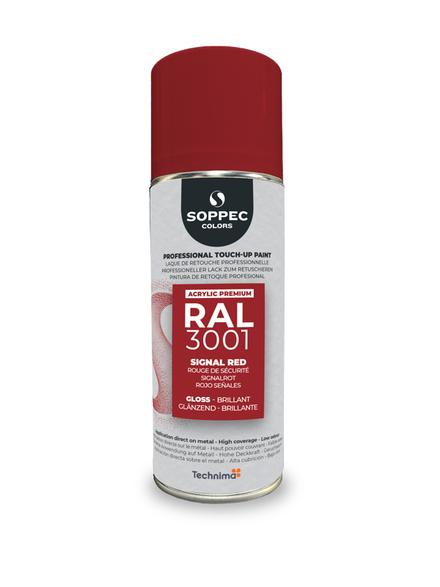 SOPPEC ACRYL PREMIUM RAL3001 BRILLANT 400ML (rouge de sécurité) - 424111 SOPPEC -