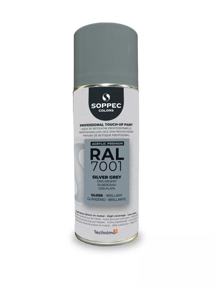 SOPPEC ACRYL PREMIUM RAL7001  BRILLANT 400ML ( gris argent) - SOPPEC - 424124