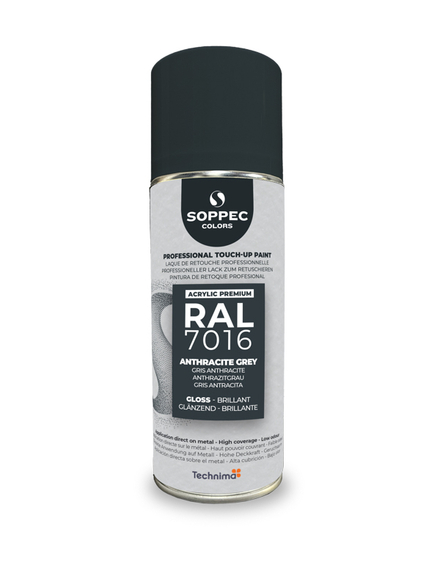 SOPPEC ACRYL PREMIUM RAL7016 BRILLANT 400ML ( gris anthracite) - SOPPEC - 424125