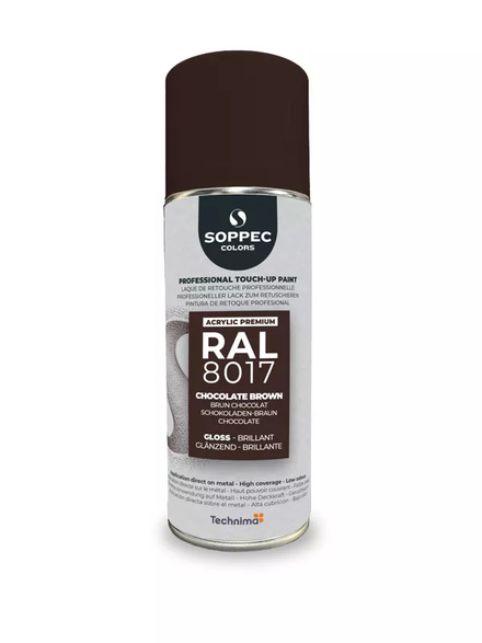 SOPPEC ACRYL PREMIUM RAL8017  BRILLANT 400ML (brun chocolat) - SOPPEC - 424129