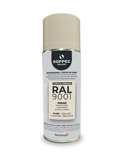 SOPPEC ACRYL PREMIUM RAL9001 BRILLANT 400ML (blanc crème) - SOPPEC - 424130