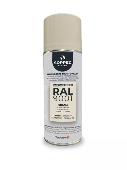 SOPPEC ACRYL PREMIUM RAL9001  BRILLANT 400ML (blanc crème) - SOPPEC - 424130