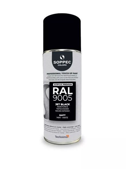 SOPPEC ACRYL PREMIUM RAL9005 MAT 400ML (noir foncé) - SOPPEC - 424133