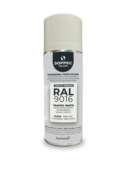 SOPPEC ACRYL PREMIUM RAL9016 BRILLANT 400ML (blanc signalisation) - SOPPEC - 424138