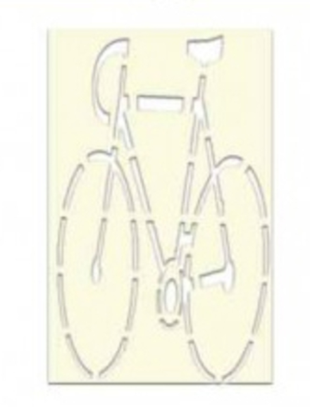 POCHOIR SOPPEC VÉLO VOIE CYCLABLE EN PVC 1MM D'ÉPAISSEUR RÉUTILISABLE -451755