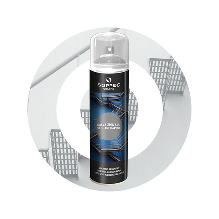 PEINTURE DE GALVANISATION SOPPEC ZINC ALU SECHAGE RAPIDE - 470200W