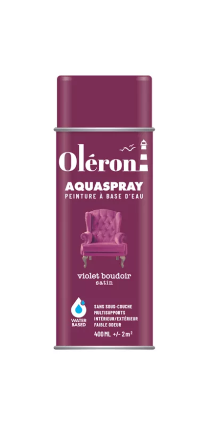 BOMBE DE DECORATION AQUASPRAY VIOLET SATINE 400ML OLERON 561007