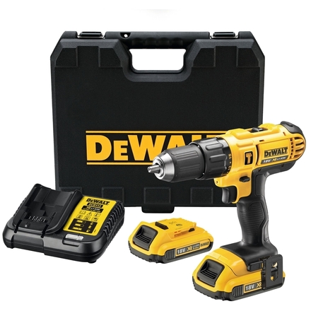 Perceuse-visseuse à percussion XR 18V 2Ah Li-Ion - Mandrin plastique - DCD776D2-QW - DEWALT