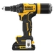 Riveteuse XR 18V 2Ah Brushless 4.8 mm - 2 batteries renforcées, coffret TSTAK - DCF403D2GT-QW - DEWALT