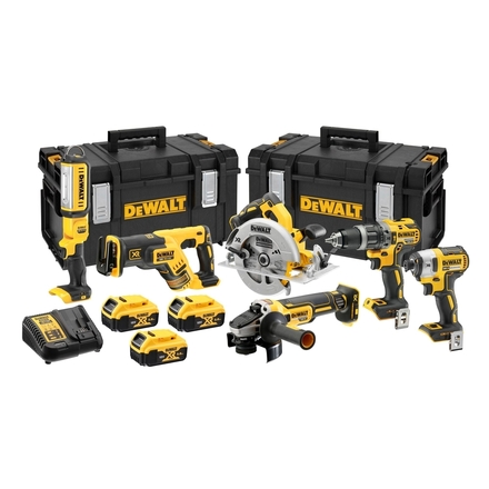 Kit 6 outils XR 18 V 5 Ah - DCD796 / DCF887 / DCL050 / DCS570 / DCG405 / DCS367 - DCK623P3-QW - DEWALT