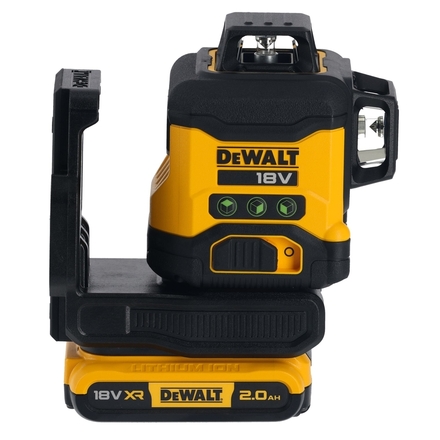Niveau laser multilignes 3 x 360° compact XR 18 V 2 Ah Li-Ion - faisceaux verts - DCLE34031D1-QW - DEWALT