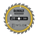 Lame de scie circulaire 136x10 mm 24 dents ATB/tronçonnage angle d'attaque 20 - DT1947-QZ - DEWALT