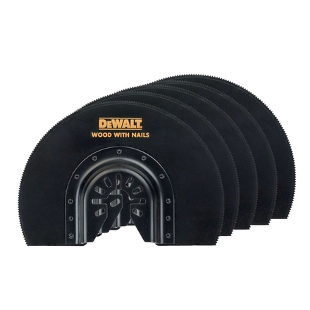 Jeu de 5 lames Ø100 mm BiM semi circulaire moyeu déporté pour multi-cutter - DT20729-QZ - DEWALT