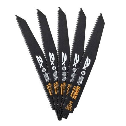 Lame de scie sabre BiM 2X Long Life pour la coupe du bois avec clous 228 mm - DT2307L-QZ - DEWALT