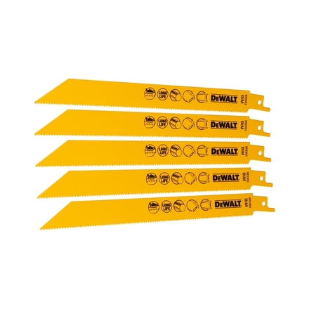 Lame de scie sabre BiM pour la coupe du métal 203 mm profondeur < 8 mm / 18 TPI - DT2353-QZ - DEWALT