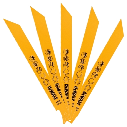 Lame de scie sabre BiM pour la coupe du métal 203 mm profondeur < 3 mm / 14 TPI - DT2354-QZ - DEWALT