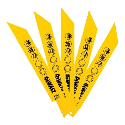 Lame de scie sabre BiM pour la coupe du métal 152 mm profondeur <1,5 mm / 10 TPI - DT2385-QZ - DEWALT