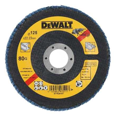 Disque à lamelles type 29 - grain 80 ø 125 mm - DT3267-QZ - DEWALT