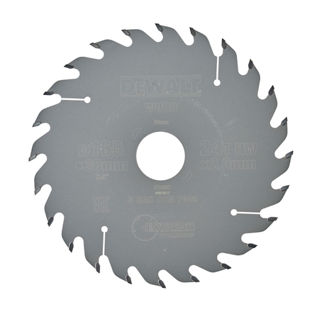 Lame de scie circulaire 160x30 mm, 24 dents, ATB/tronçonnage, angle d'attaque 25 - DT4027-QZ - DEWALT