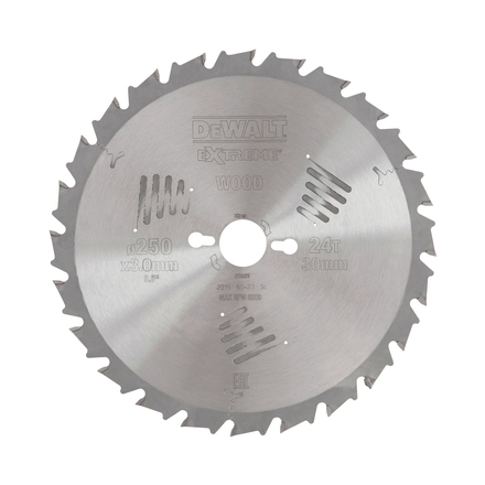 Lame de scie radiale 250 x 30,4 mm, 24 dents, FT/DL, angle d'attaque 10 - DT4301-QZ - DEWALT