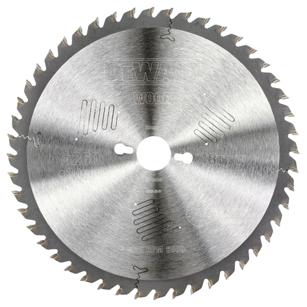 Lame de scie circulaire stationnaire Extreme Workshop 260 x 30 mm, 48 dents - DT4324-QZ - DEWALT