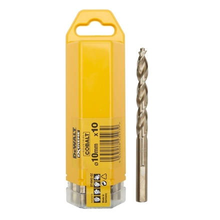 Foret métal HSS-CO Extreme 10 pièces 10 x 87 x 133 mm - DT4942-QZ - DEWALT