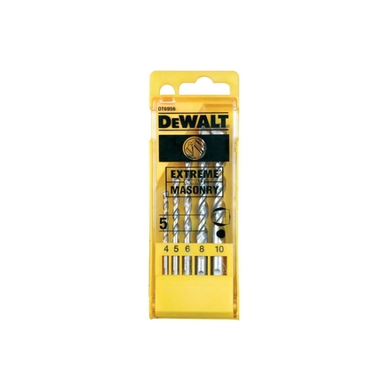 Coffret de 5 forets béton Extreme diamètre : 4, 5, 6, 8, 10 mm - DT6956-QZ - DEWALT