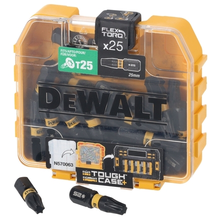 25 embouts de vissage impact-torsion T25 en boite Tic Tac - DT70558T-QZ - DEWALT