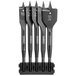 Barrette de 5 mèches à bois plates Ø 18 mm / 20 mm / 22 mm / 25 mm / 32 mm - DT70832-QZ - DEWALT