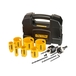 Coffret 7 scies cloche + petit et large mandrin QUICK CHANGE et 2 mèches pilotes - DT90353-QZ - DEWALT