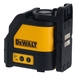 Niveau laser croix - faisceau rouge - 3 piles alcaline (AA), support magnétique - DW088K-XJ - DEWALT