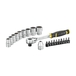 Cliquet 120 dents - 1/2’’ + 9 douilles + 10 embouts + porte-embout - 21 pièces - FMMT82681-0 - STANLEY FATMAX