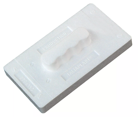 Taloche en polystyrène expansé 27 x 15 cm rectangle blanc TALIAPLAST-300901