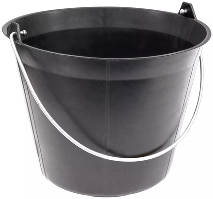 SEAU PLASTIQUE NOIR 16 LITRES TALIAPLAST ANSE 5,3MM -310114