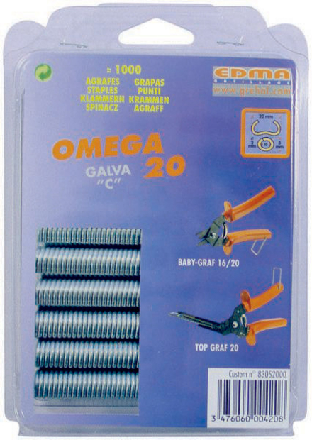 AGRAFES 20 MM GALVANISEES (BOITE 1000) TALIAPLAST - 381021
