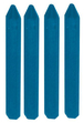 BLISTER DE 4 CRAIES BLEUES HEXAGONALES L.120MM TALIAPLAST - 400966