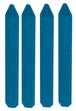 BLISTER DE 4 CRAIES BLEUES HEXAGONALES L.120MM TALIAPLAST - 400966
