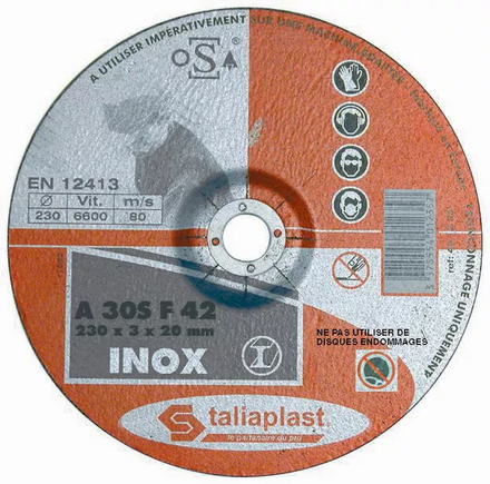 DISQUE ABRASIF POUR INOX 125MM TALIAPLAST - 401233